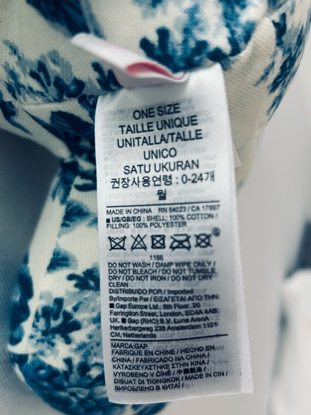 Love Shack Fancy for Baby Gap Limited Edition Blue Floral Toile Teddy Bear - Picture 5 of 6